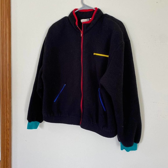 Vintage 80s fleece zip up - Picture 2 of 4